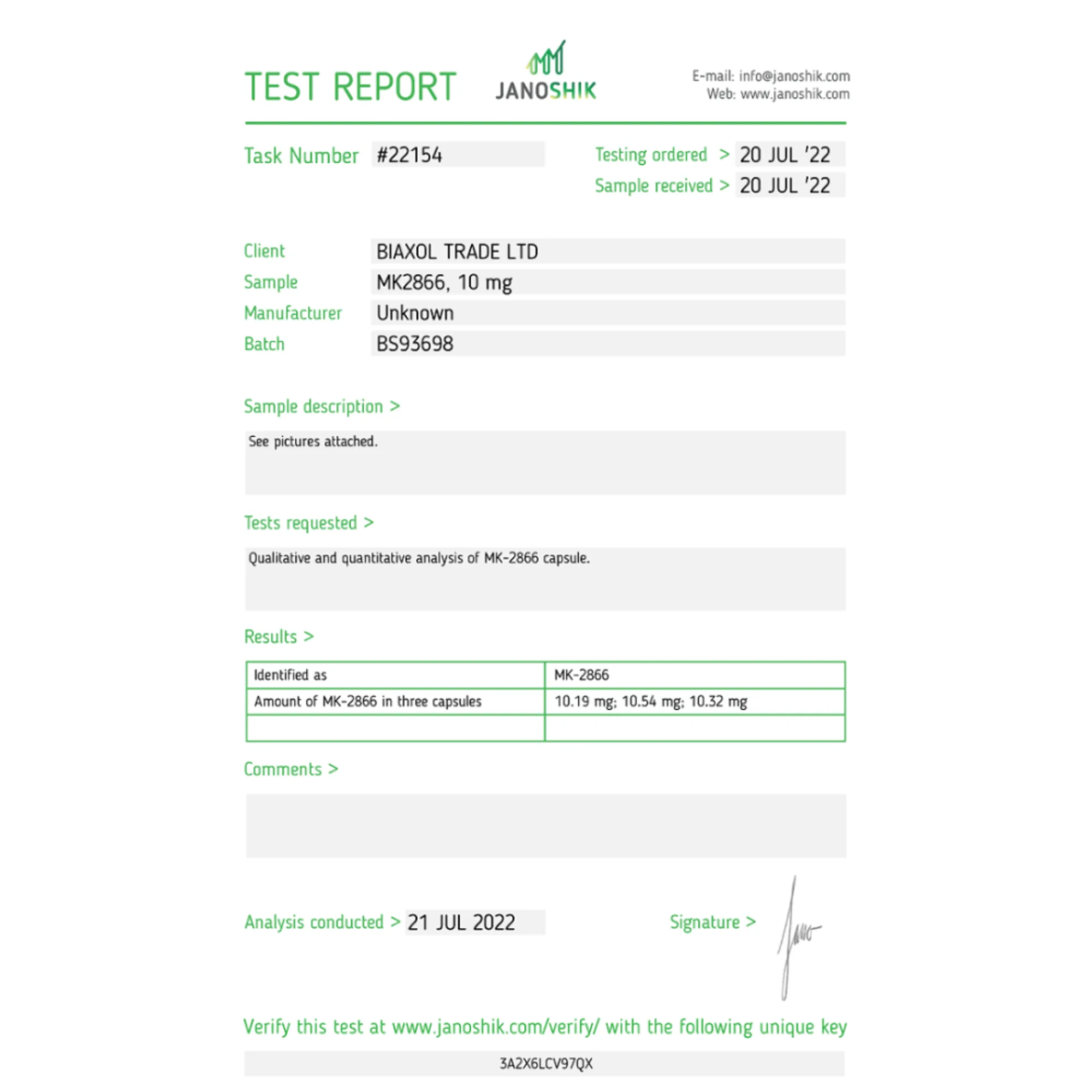 OSTARINE (MK2866), Biaxol, Buy Steroids Online - helixamed.com