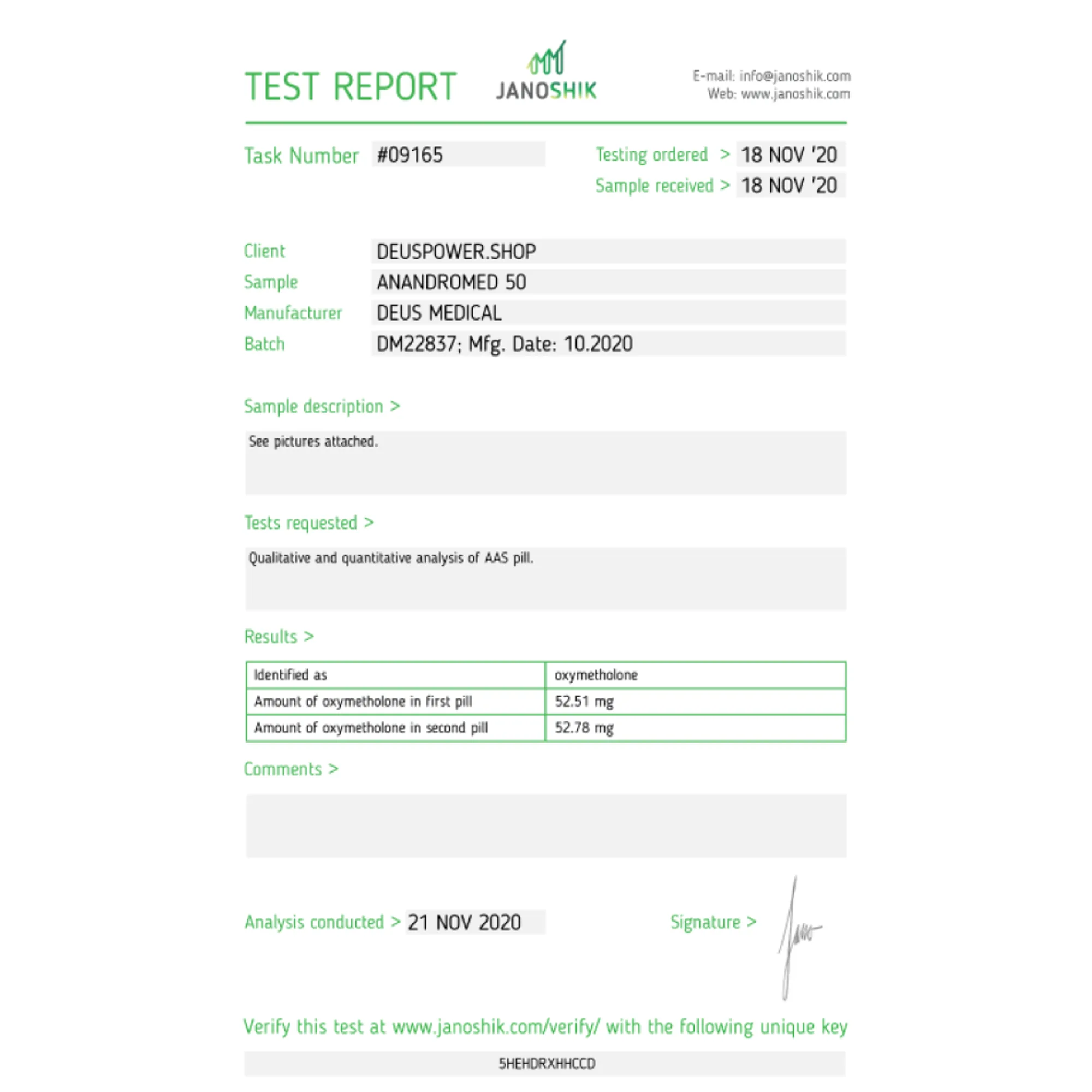 Anadromed 50 oxymetholone 50mg tablets, Deus Medical