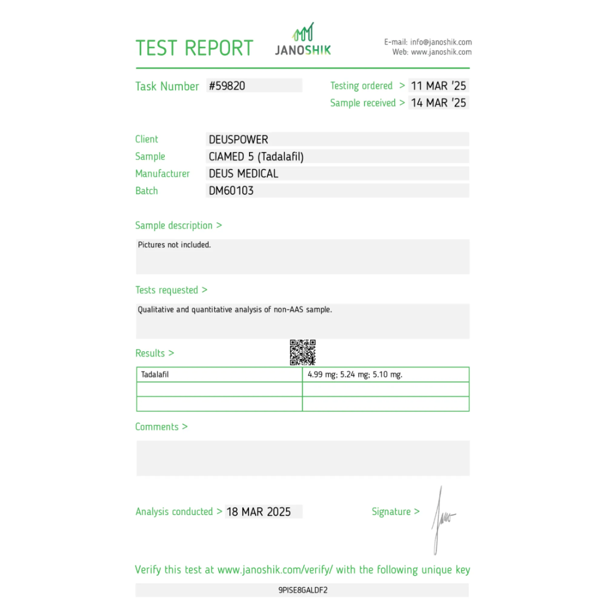 CIAMED 5 (Tadalafil) - Cialis, Deus Medical, Acquista Steroidi Online - helixamed.com