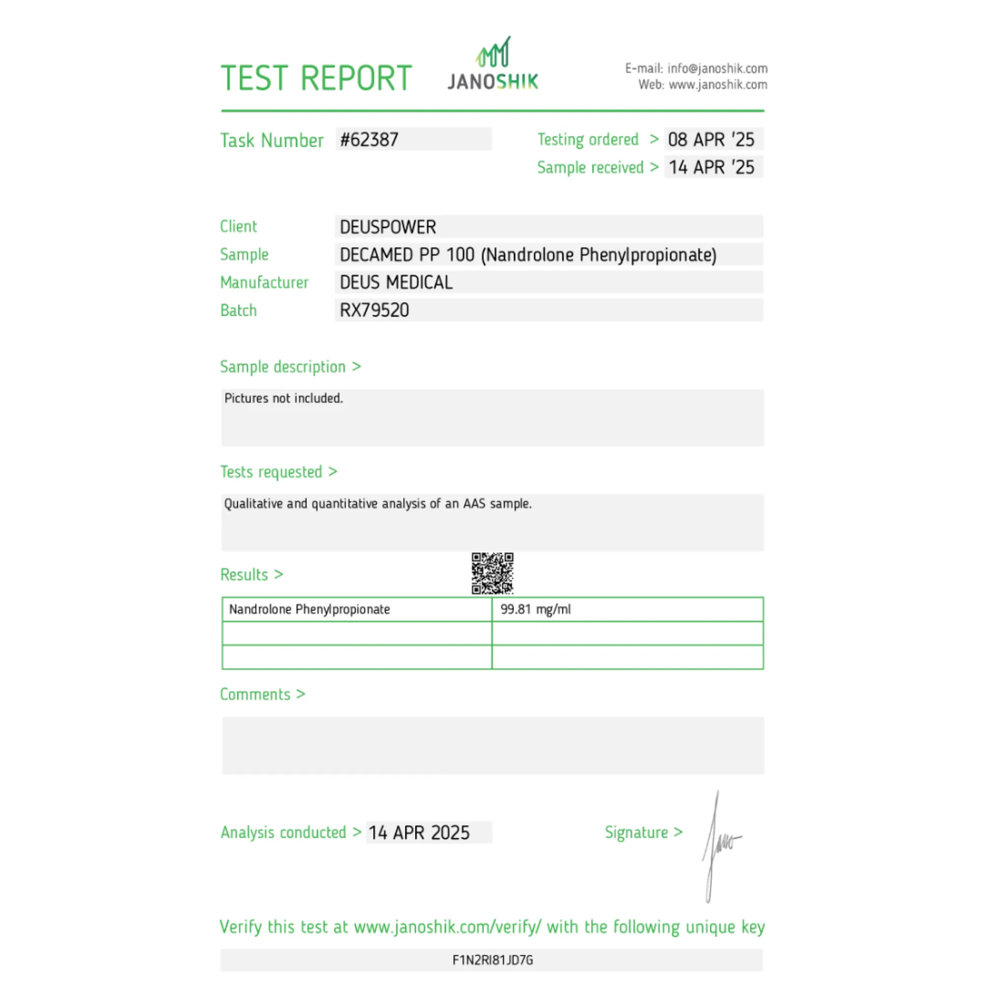 DECAMED PP 100 (Nandrolone Phenylpropionate), Deus Medical, Buy Steroids Online - helixamed.com