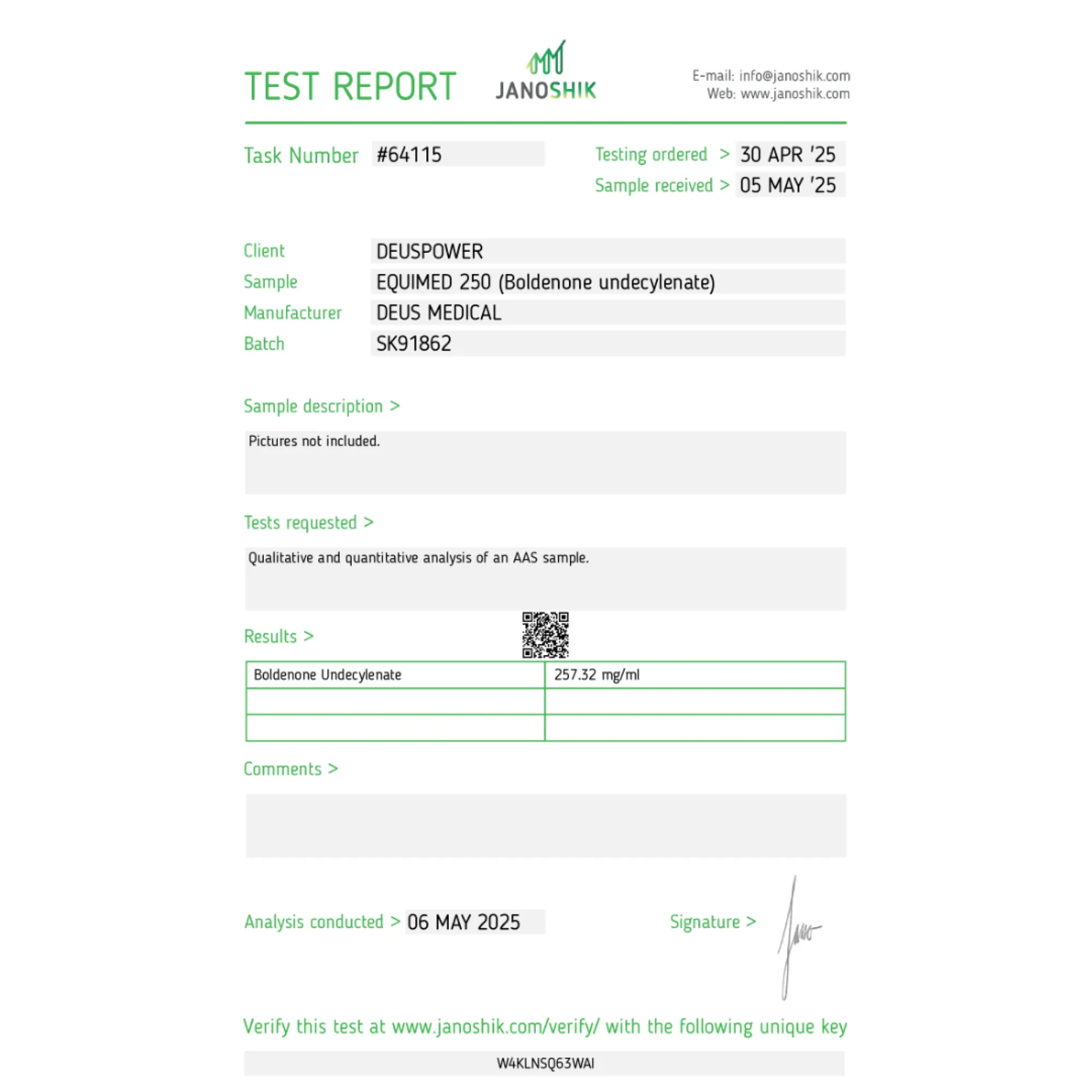 Equimed 250 Boldenone Undecyclenate ampoules and Deus Medical packaging