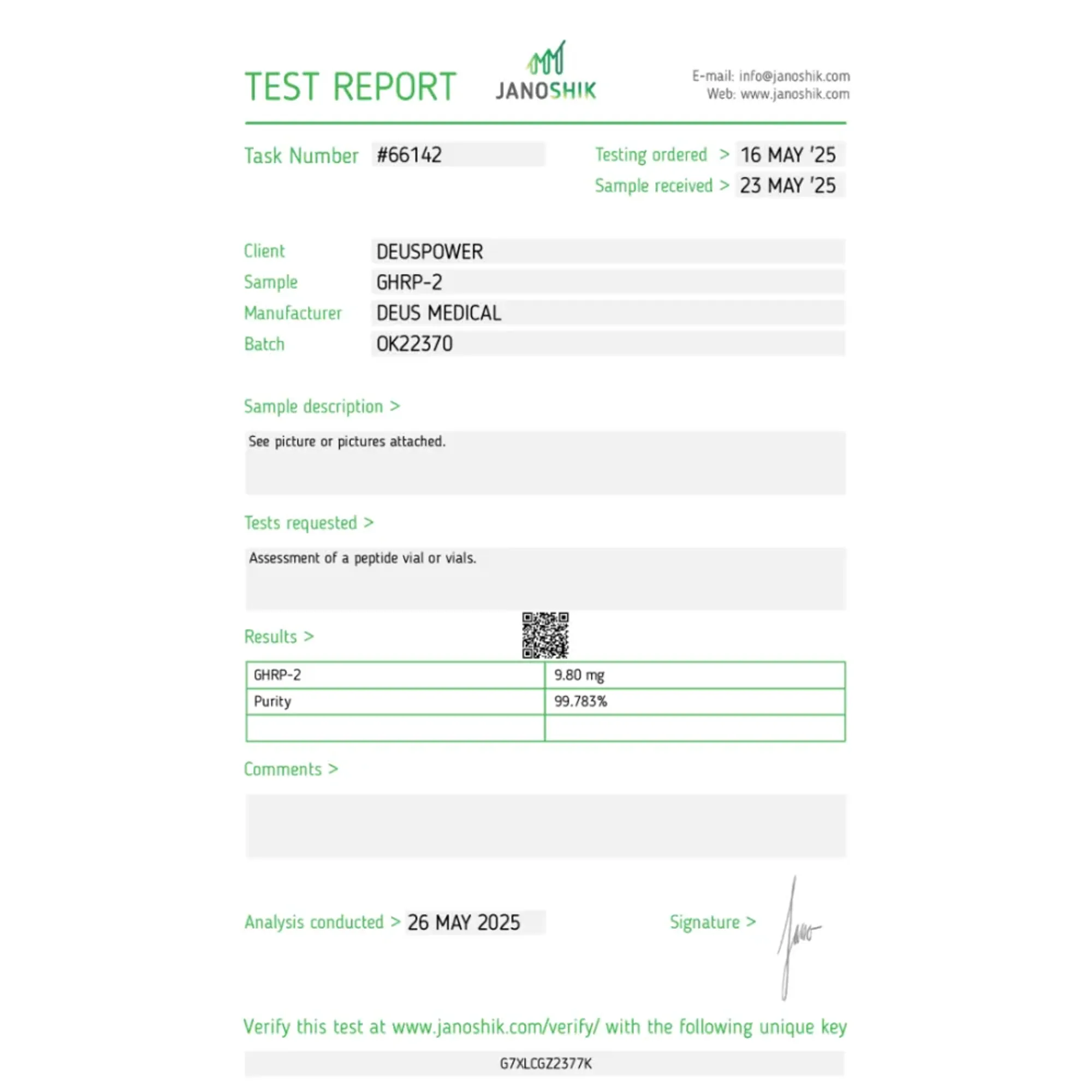 GHRP-2 (péptido liberador de hormona de crecimiento 2), Deus Medical, compre esteroides en línea - helixamed.com