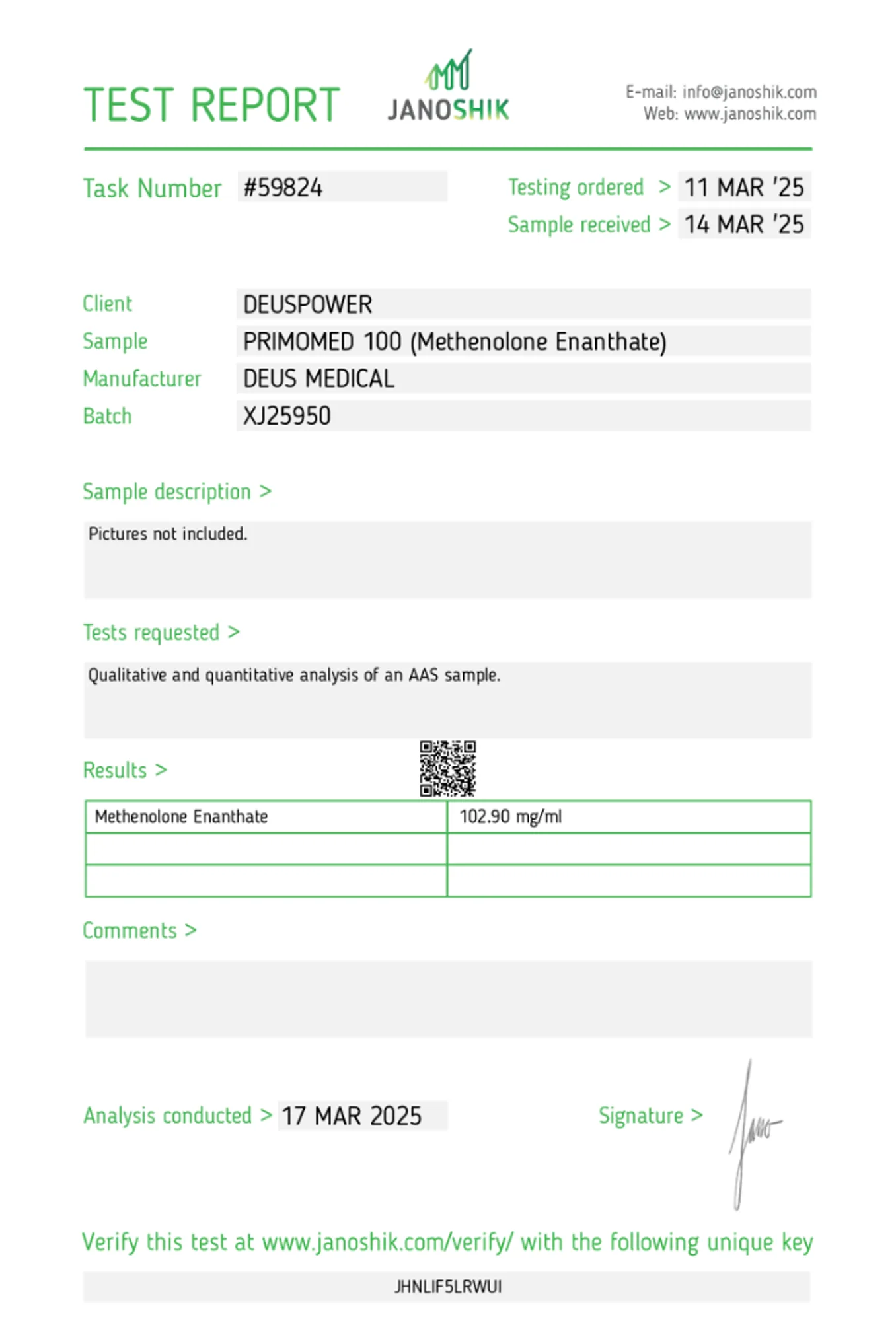 PRIMOMED 100 (Methenolone Enanthate), Deus Medical, Buy Steroids Online - helixamed.com