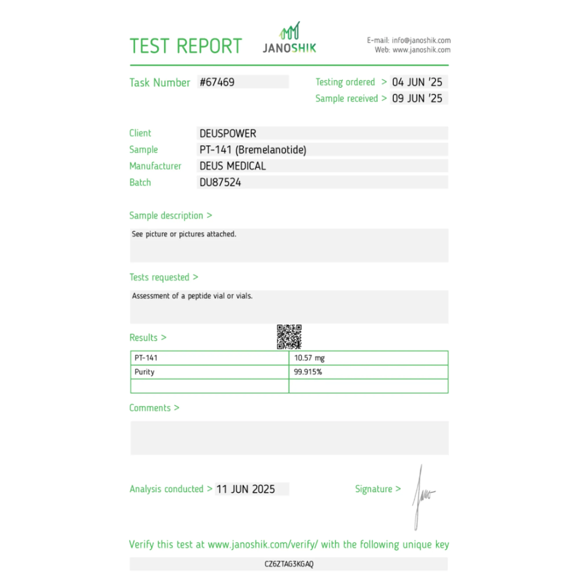 PT-141 (Bremelanotide), Deus Medical, Buy Steroids Online - helixamed.com