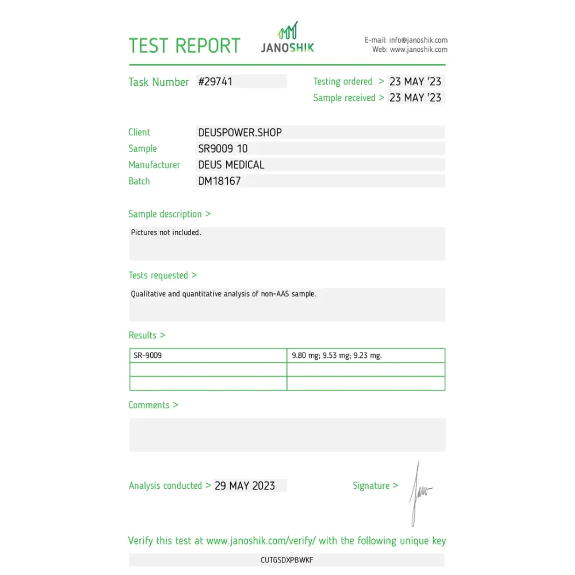 SR9009 10 (Stenabolic), Deus Medical, Buy Steroids Online - helixamed.com