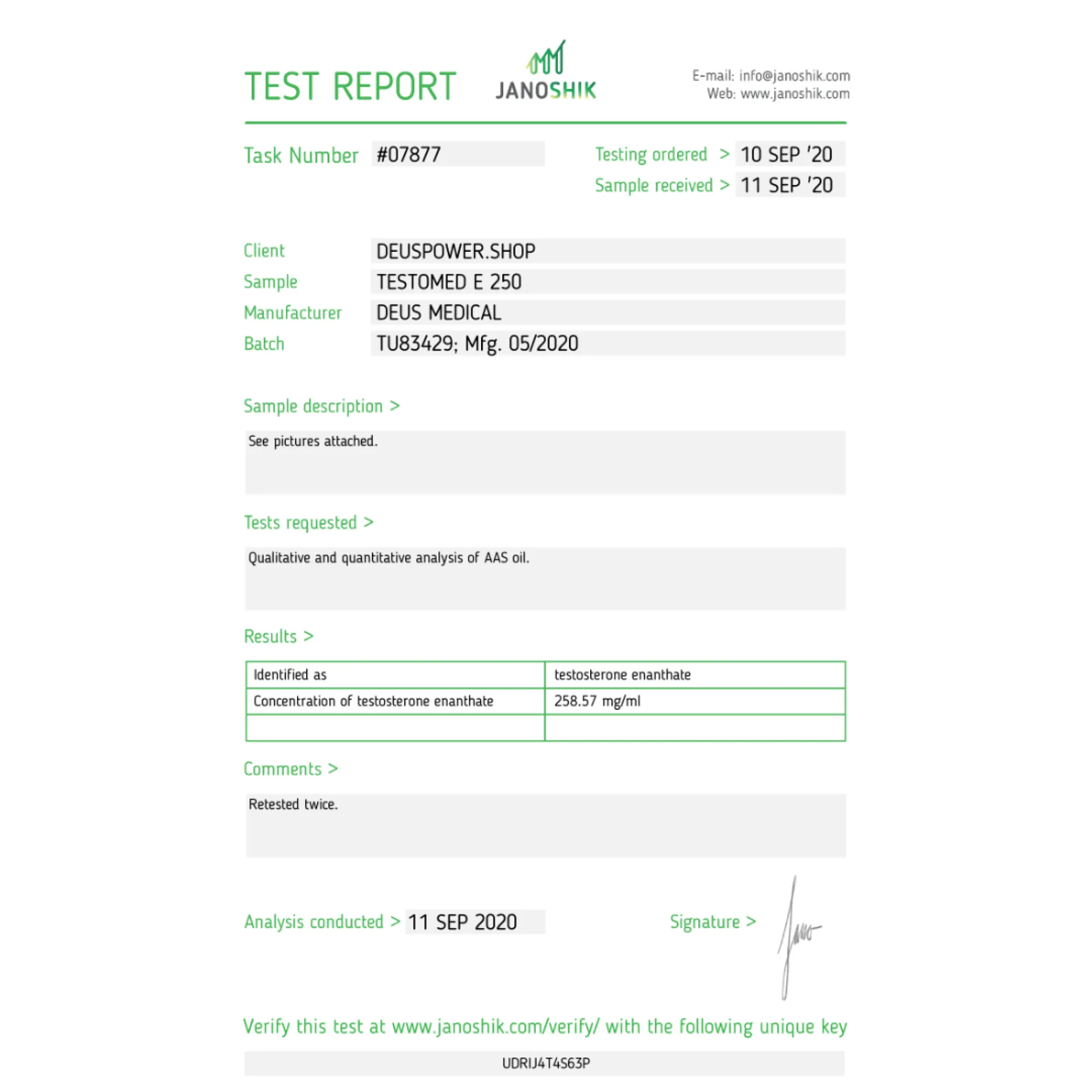 TESTOMED E 250 (Testosterone Enanthate), Deus Medical, Buy Steroids Online - helixamed.com