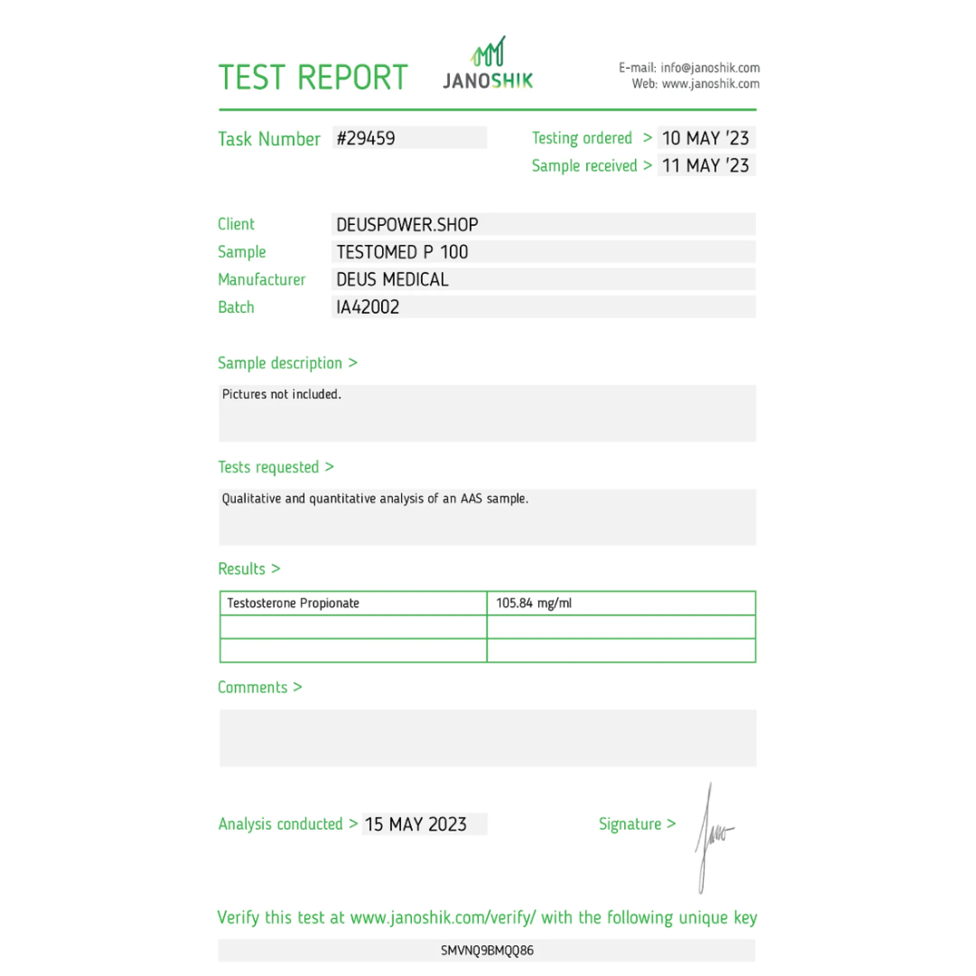 TESTOMED P 100 (Testosterone Propionate), Deus Medical, Buy Steroids Online - helixamed.com
