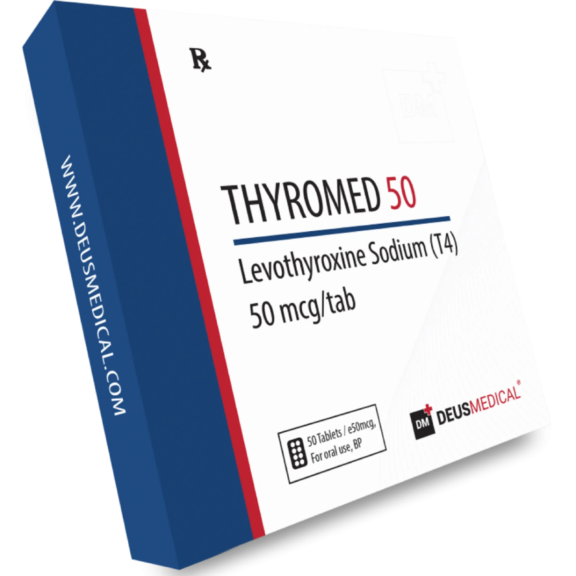 THYROMED 50 (Levothyroxine Sodium (T4)), Deus Medical, Buy Steroids Online - helixamed.com