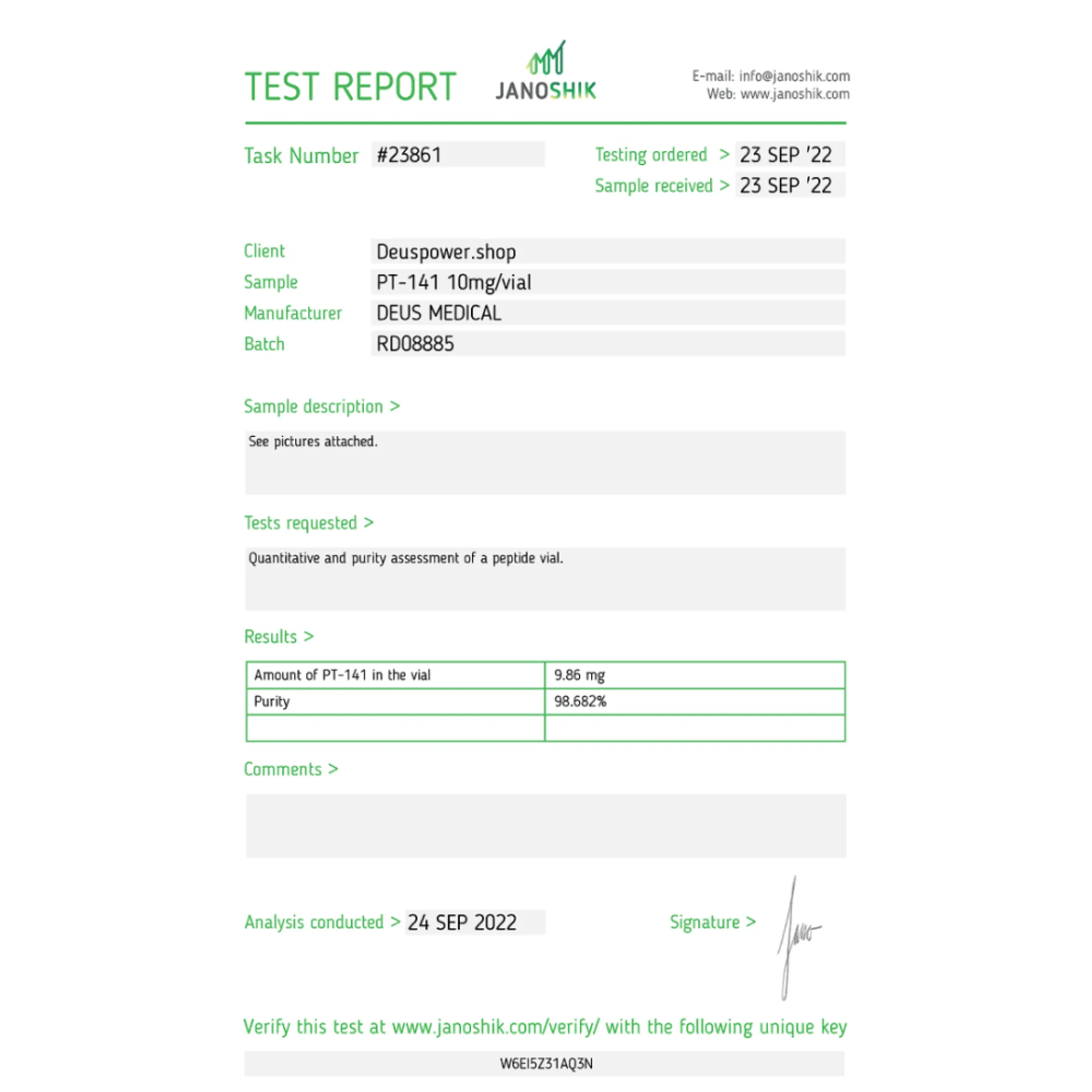 PT-141 (Bremelanotide), Deus Medical, Buy Steroids Online - helixamed.com