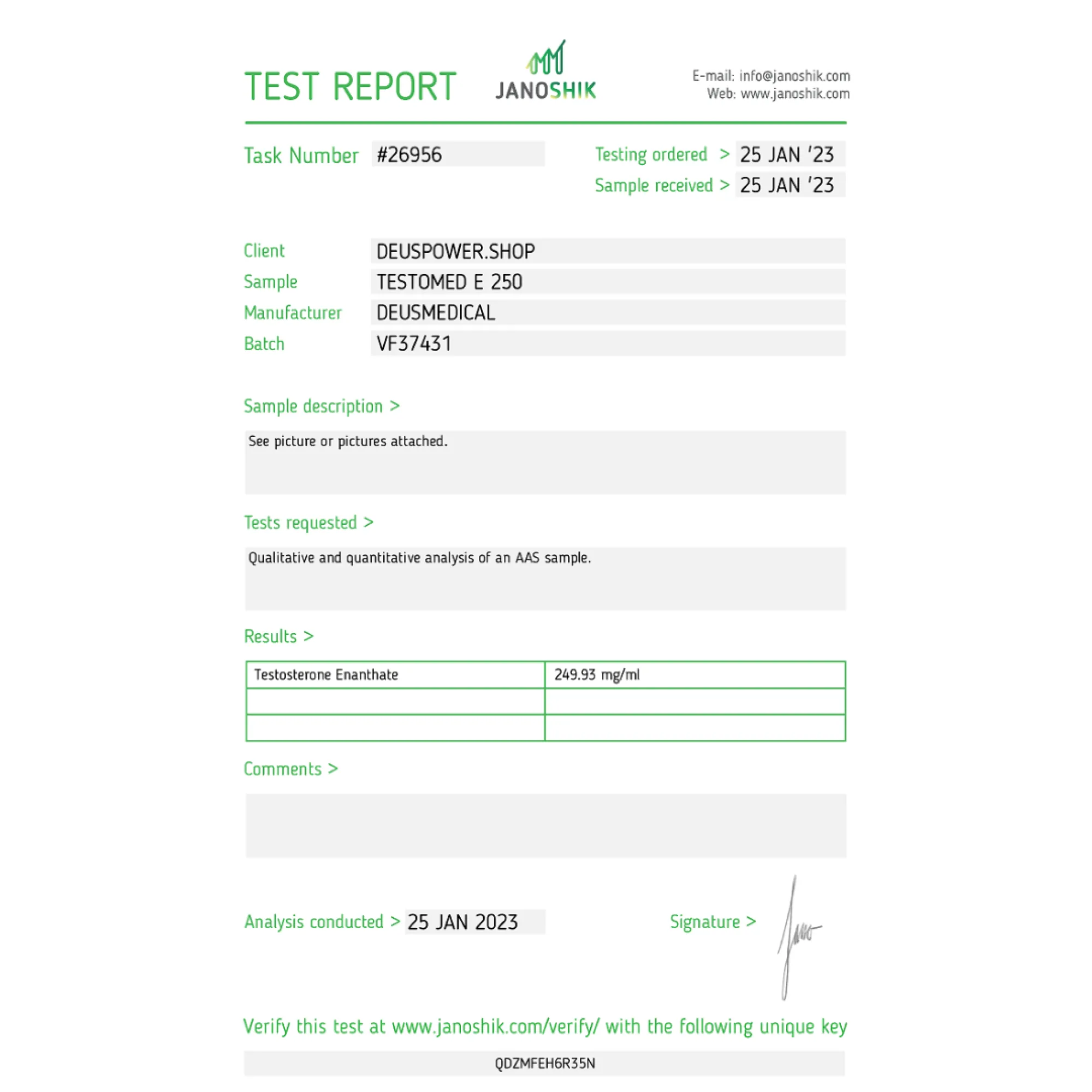 TESTOMED E 250 (Testosterone Enanthate), Deus Medical, Buy Steroids Online - helixamed.com