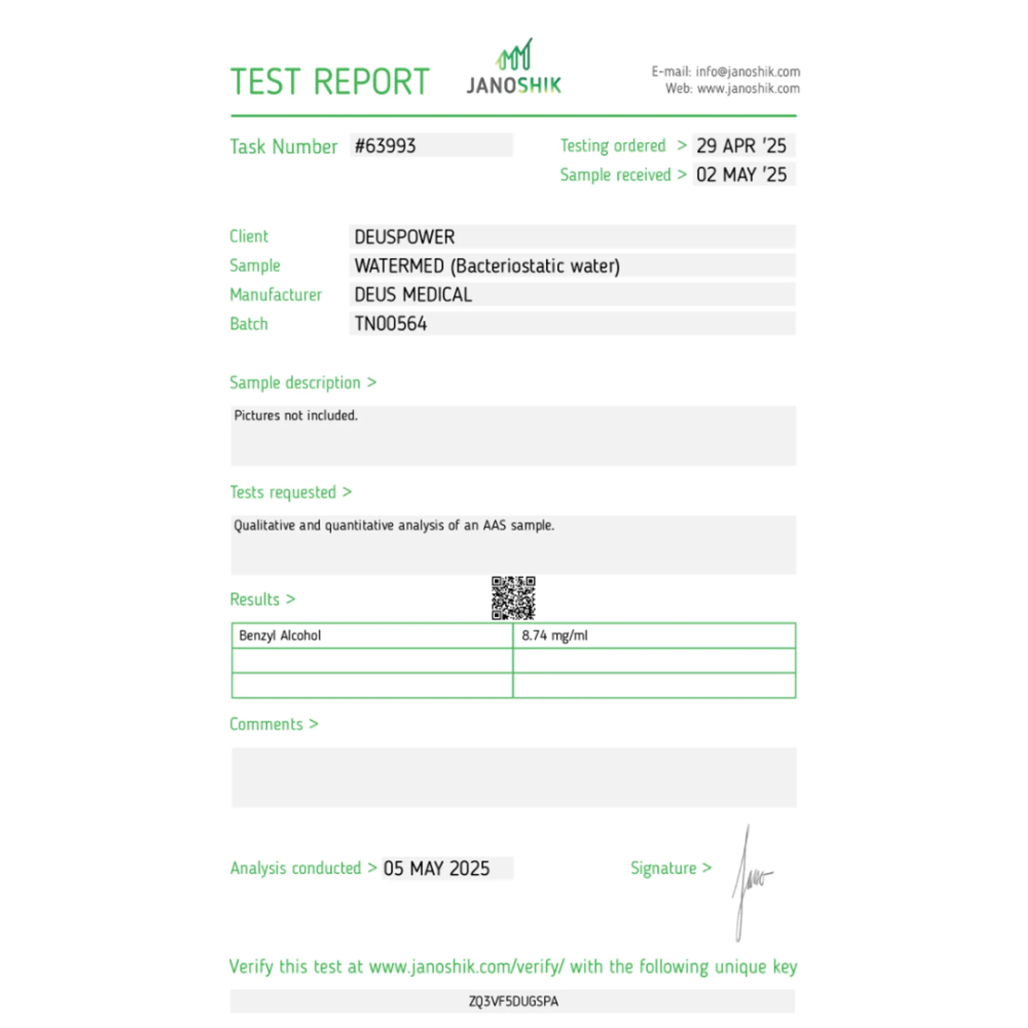 WATERMED (Bacteriostatic Water), Deus Medical, Buy Steroids Online - helixamed.com