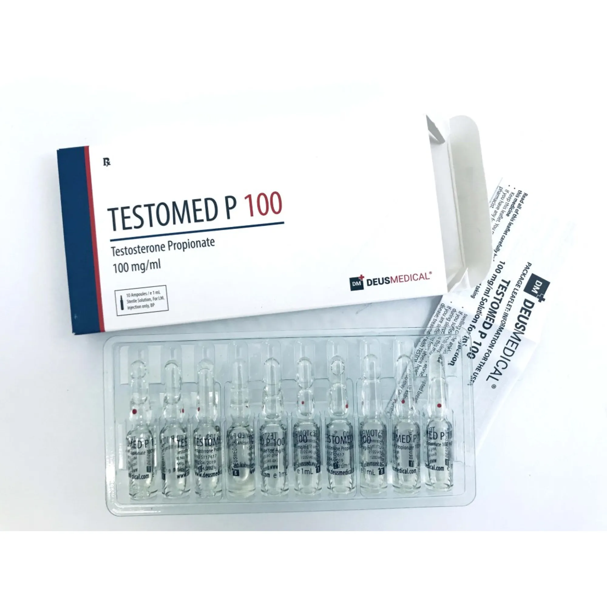 TESTOMED P 100 (Testosterone Propionate), Deus Medical, Buy Steroids Online - helixamed.com
